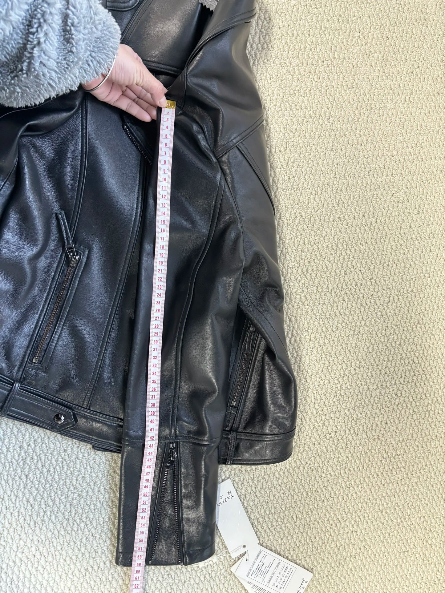 Women's Jacket Spring 2022 100% Sheepskin Jacket Woman Genuine Leather Women's Coat Black Motorcycle Jackets Chaquetas Xhl368