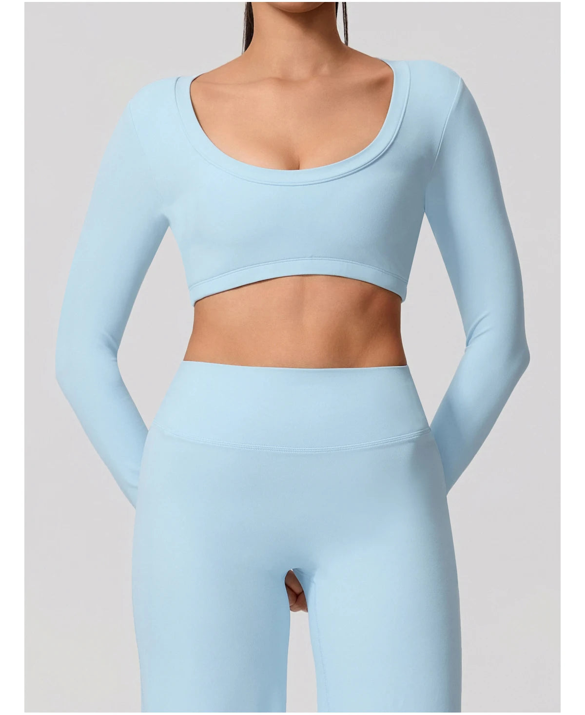 Women's Sports Long Shirt Female Backless Yoga Breathable Soft Shirt Autumn and Winter Training Top Woman Gym Sportswear