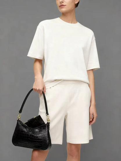 Authentic crocodile leather women's armpit bag genuine crocodile leather women's handbag fashion shoulder bag wallet