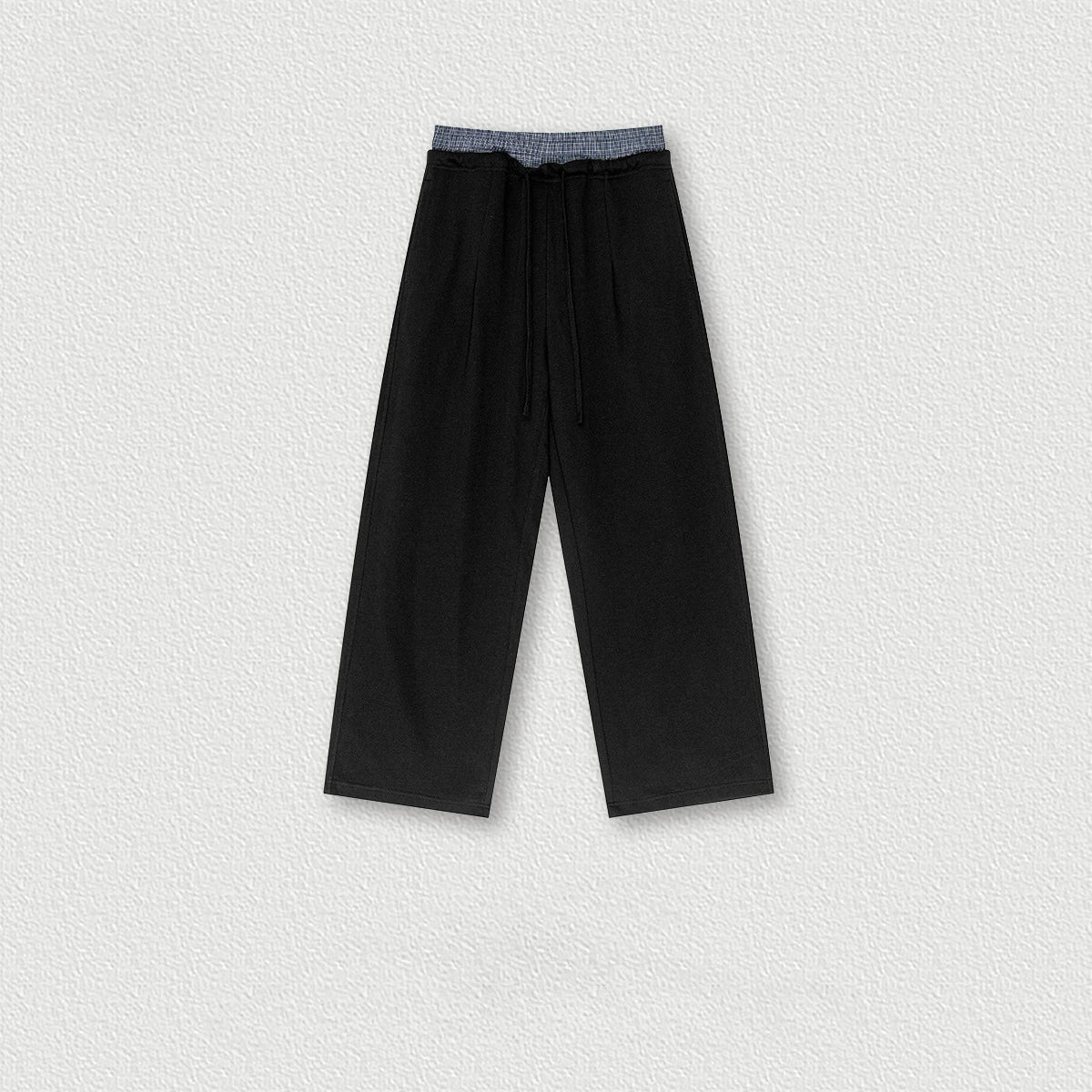Custom LOGO Men's 2025 Summer 280G American Neutral Wind Splicing Double Waist Wide Leg Pants Sports Straight Couple Sweatpants