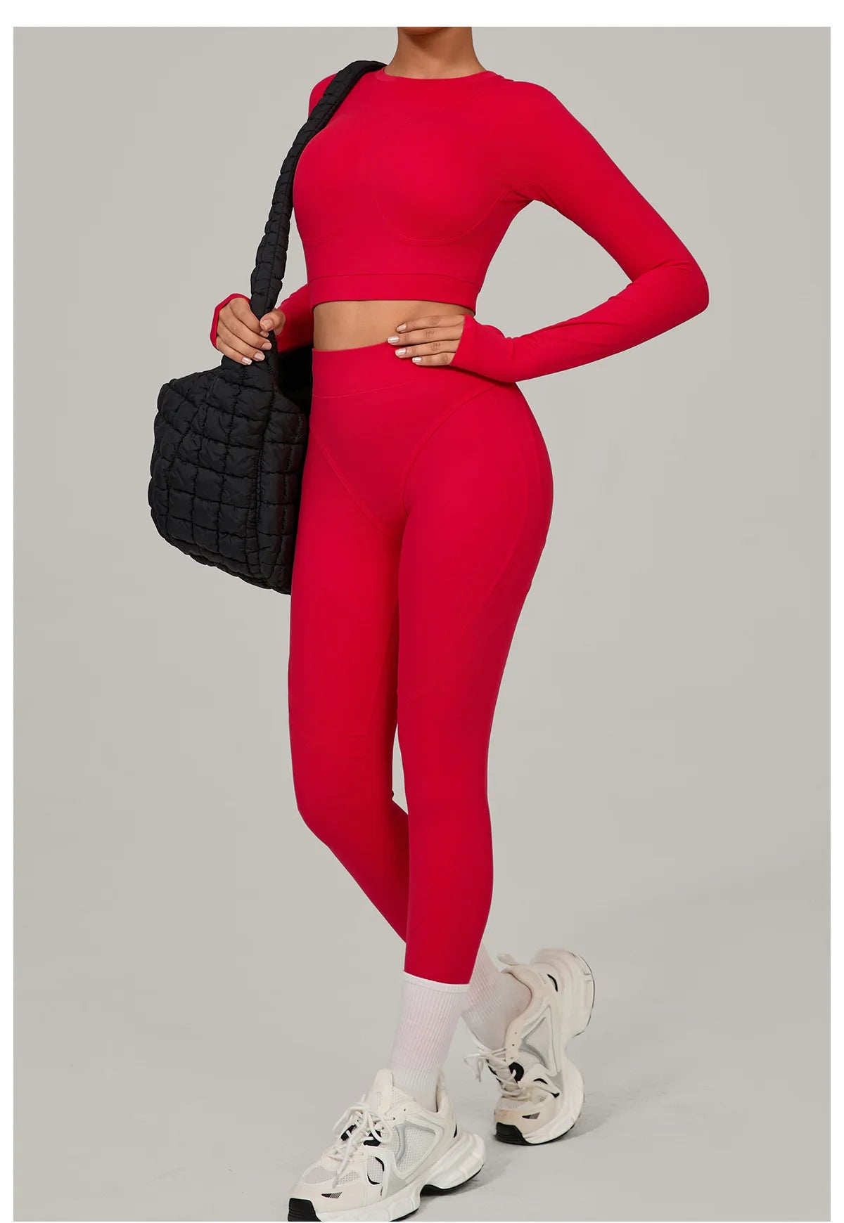 SWELTERING Yoga Suit Women Tracksuit 2PCS Sports Set Fitness Set Quick-Drying Gym Set Running Workout Long Sleeve Yoga Clothing