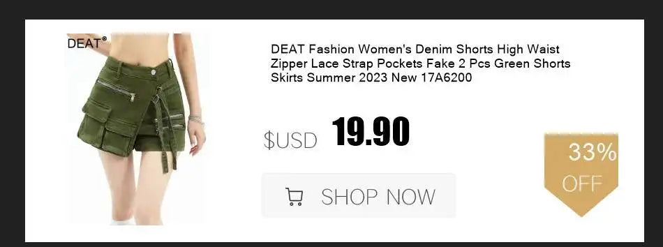 DEAT Fashion Destroyed Straight Leg Jeans Women's High Waist Light Blue Wide Leg Denim Pants Summer New 7A4549