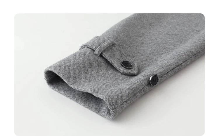 CHIC VEN Women Korean Coat Loose Casual Woolen Single-sided Detachable Collar Female Overcoat Ladies Jacket Autumn Winter 2025