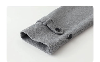 CHIC VEN Women Korean Coat Loose Casual Woolen Single-sided Detachable Collar Female Overcoat Ladies Jacket Autumn Winter 2025