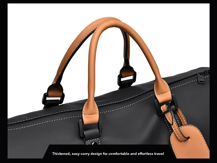 Custom Large Capacity Travel bag Totes Waterproof Crossbody Bag Man  Leather Travel Bag Handheld Bag print logo Business Handbag