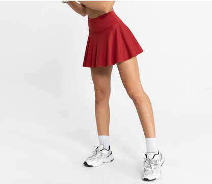 VITALINOVO Pleated Tennis Skirts for Women with Pockets High Waisted Athletic Skirts with Shorts 2 in 1 Gym Workout Golf Skorts
