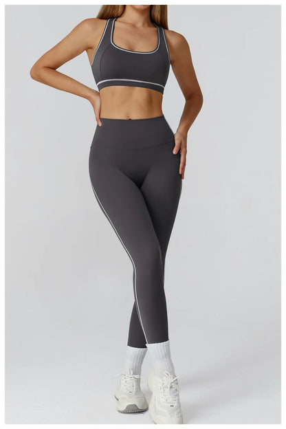 3PCS Yoga Set Women Workout Set 2 Pieces Sportswear Yoga Suit Gym Clothing Fitness Zipper Long Sleeve Sports High Waist Leggings
