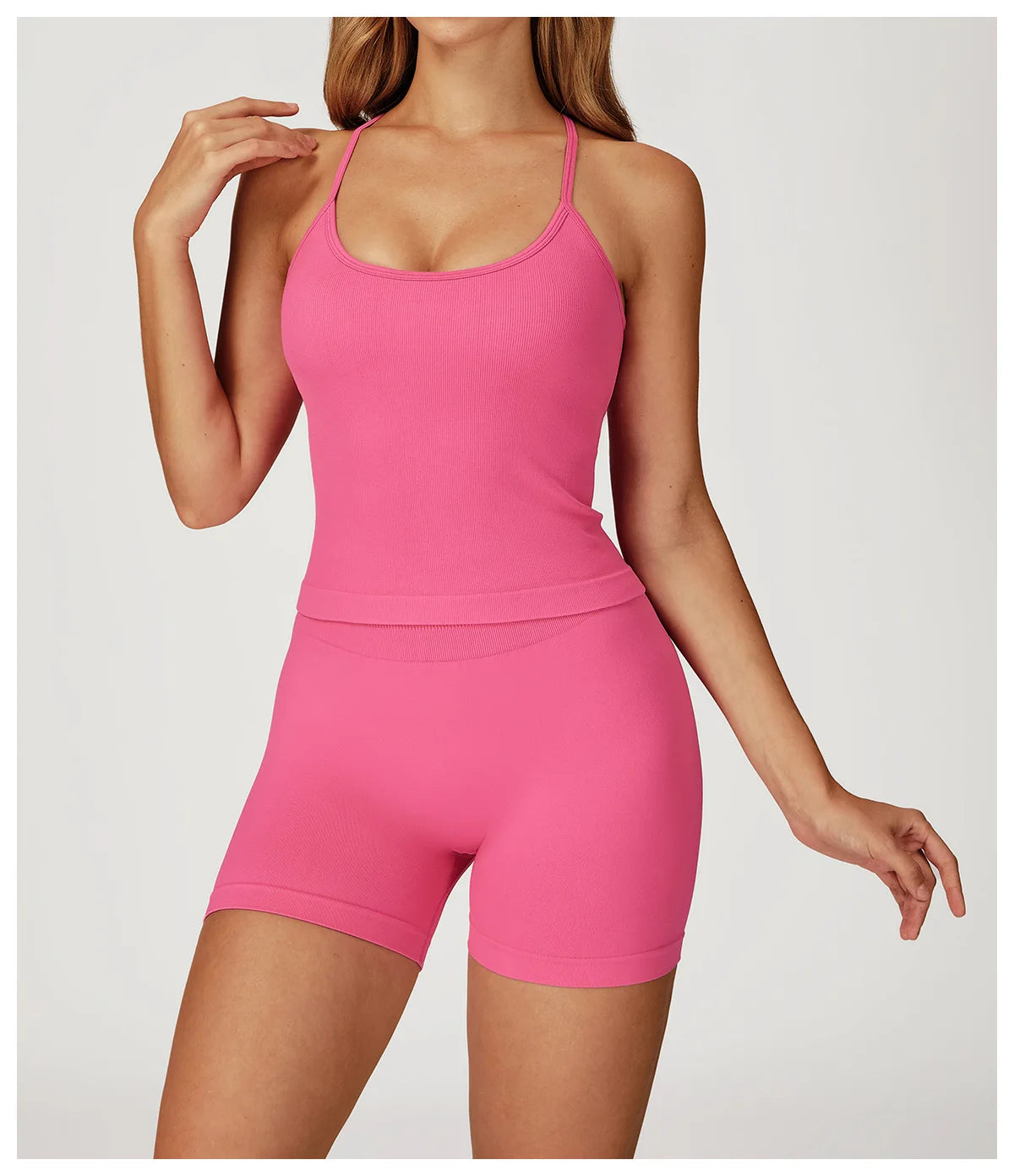 Custom LOGO women's seamless new yoga vest strap cross back sports underwear outdoor running fitness top