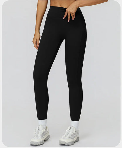 Customized LOGO women's yoga trousers high waist pleated leggings outdoor running sports fitness trousers