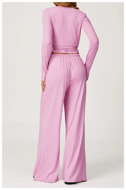 2/3PCS Fitness Suit Women Deep V Yoga Bra Flared pants Sports Suit Gym Tracksuits Female High Waist Bell Bottom Athletic Wear