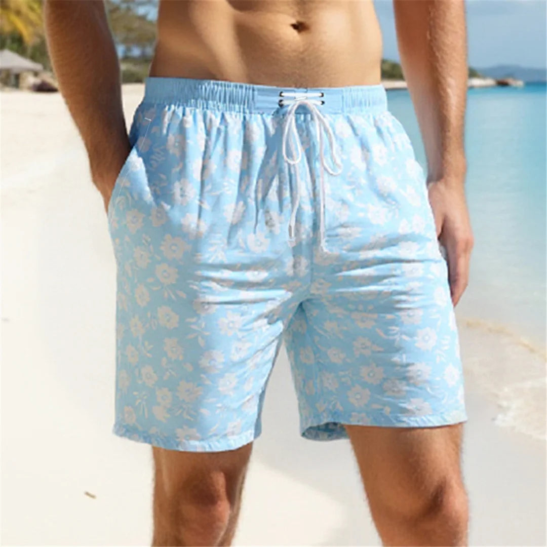 S - XXL Printed Shorts Men Fashion Summer Men's Swimwear Shorts Swim Trunk Sports Pants Men's Briefs Swimsuit Beach Shorts V7098