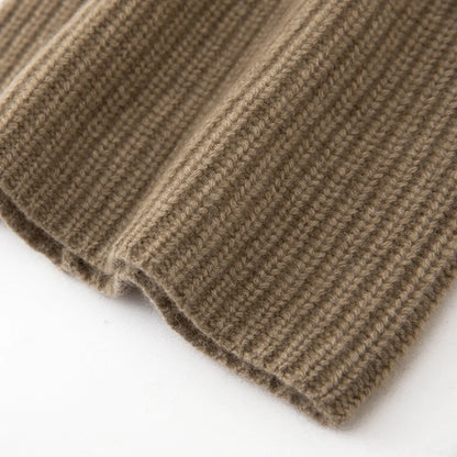 DjzDsm New Autumn/Winter Men's High-end 100% Goat Cashmere Pullover Hat With Elastic Knitted Warm Hat