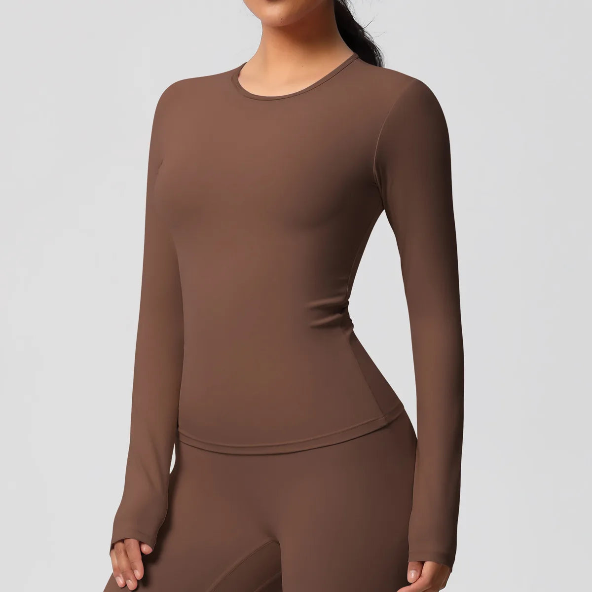 SWELTERING Women Yoga T-shirts Sports Top Long Sleeve Gym Workout Running Shirts Exposed Navel Quick Dry Fitness Gym Sport Wear