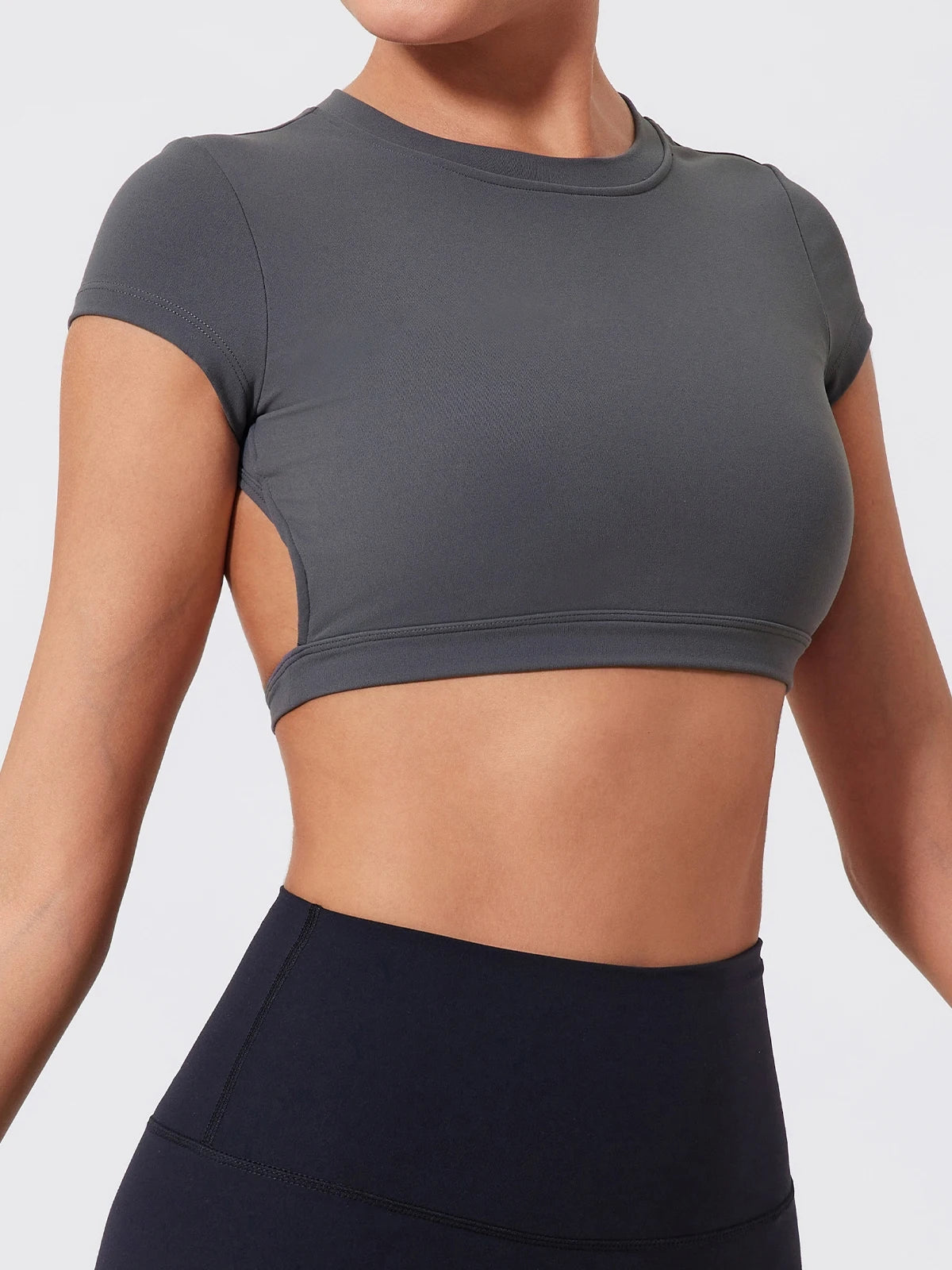 Summer Sports Short TOP Women Fitness shirts Yoga Wear Female Gym Training Suit Crop Top Women beautiful Back Tops T-Shirt