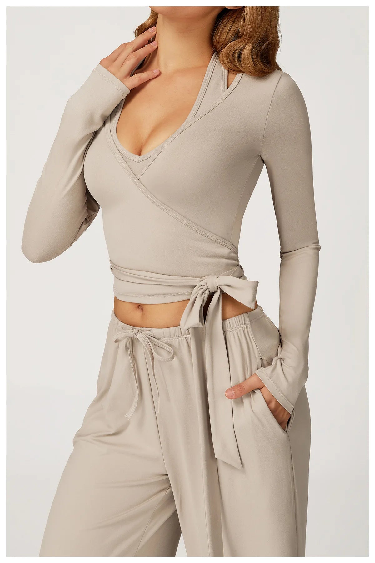 2/3PCS Fitness Suit Women Deep V Yoga Bra Flared pants Sports Suit Gym Tracksuits Female High Waist Bell Bottom Athletic Wear