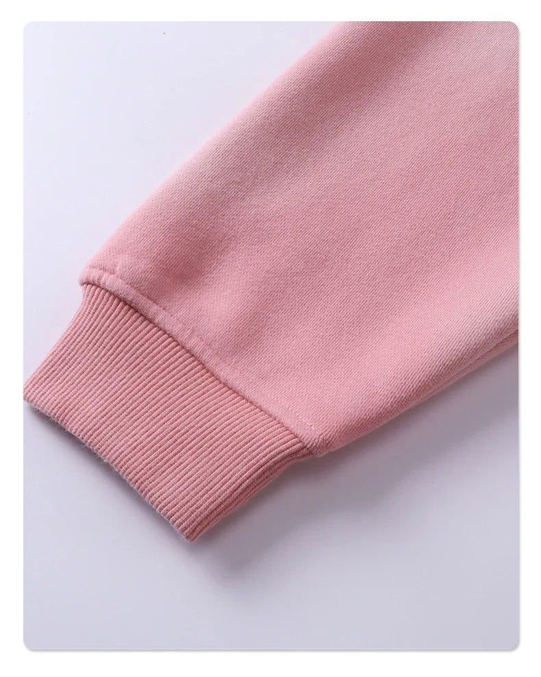 Custom LOGO autumn winter men's women's new white spray dyeing washing water 360G velvet cotton polyester sweatshirt sweatpants