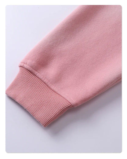Custom LOGO autumn winter men's women's new white spray dyeing washing water 360G velvet cotton polyester sweatshirt sweatpants