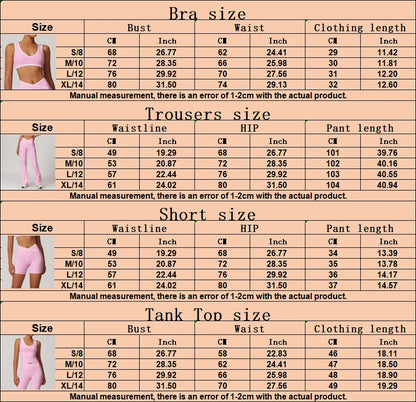 Yoga Set Women Sportswear 2PCS Gym Set High Waist Leggings Sports Bra Fitness Vest Athletic Wear Women's Suit Workout Clothes