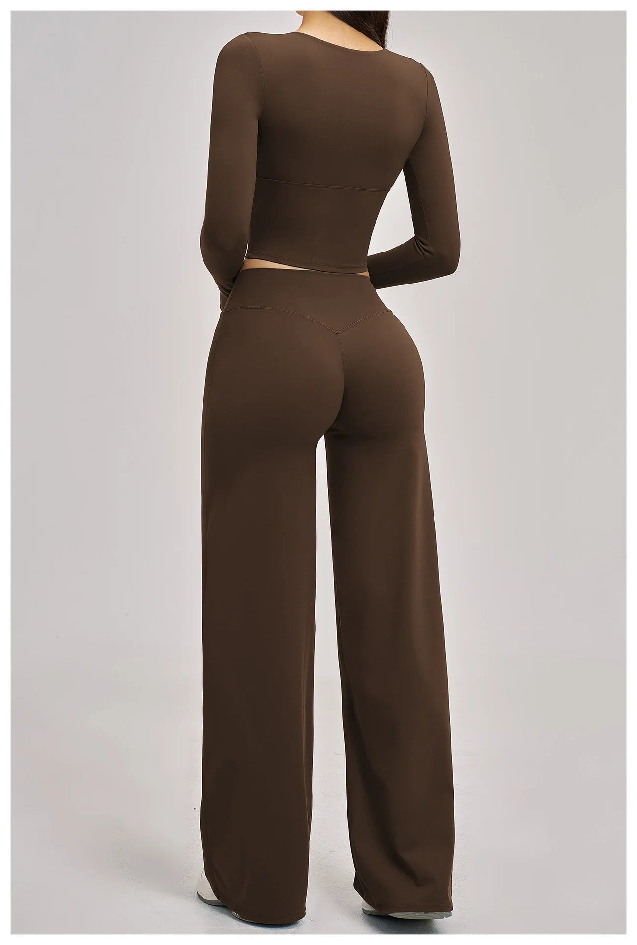 2PCS Yoga Set Women Tracksuits Workout Outfits Sportswear Gym Clothing Female Fitness Long Sleeve High Waist Leggings Yoga Suit