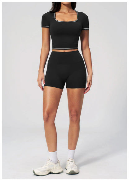 Yoga Shirts Women Sports T-Shirts Fitness Yoga Short Sleeve Gym Workout Top Running Active Shirts Female Push Up Sports T-shirts