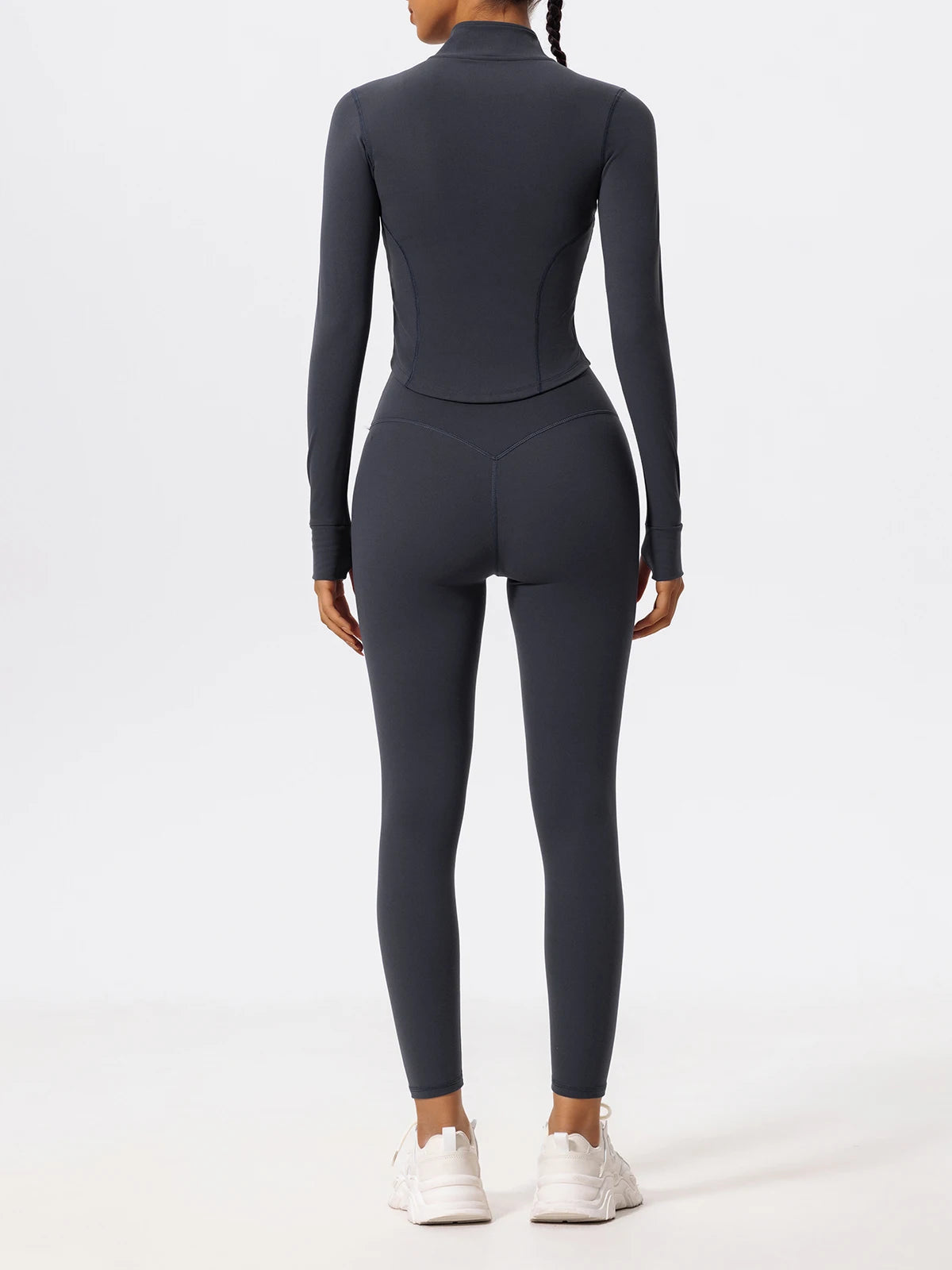 Hearuisavy Summer Ultra-Soft Fabrics 2Pcs Long Sleeve Gym Set Women Quick-Dry Yoga Clothes Workout Leggings Suit Sports Jackets