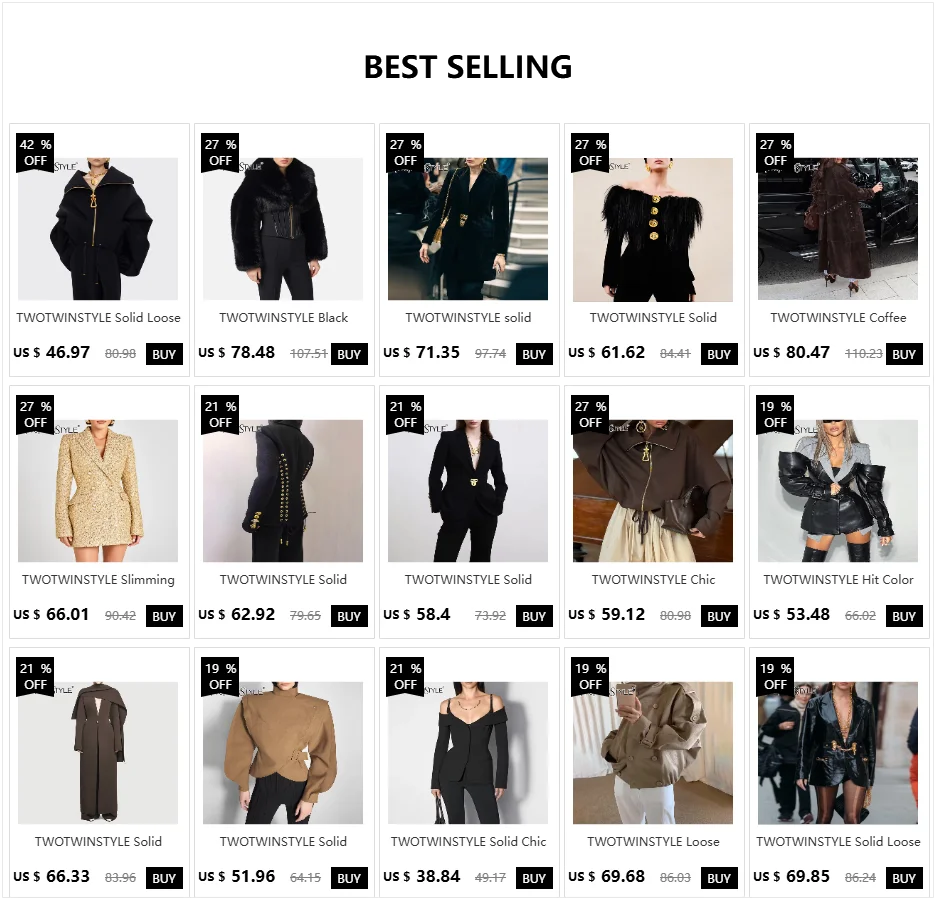 TWOTWINSTYLE Solid Spliced Pockets Slimming Jackets For Women Irregular Neck Backless Tunic Temperament Coat Female Fashion New