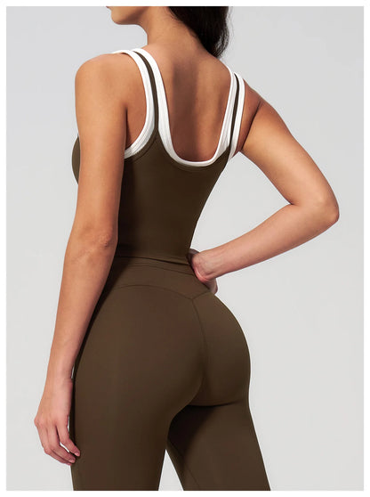 Thread Yoga Vest Women's Shockproof Gym Fitness Sports Underwear Sexy Breathable Yoga Bra Female Workout Yoga Vest Sports Bras