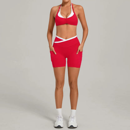 Yoga Suit Women Running Comfort 2Pcs Sports Pants Set High Waist Push Up Workour Sportswear Casual Cycling Jogging Yoga Bras