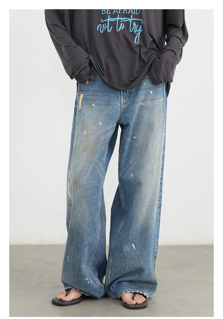 CHIC VEN Women Jeans Loose Casual New Retro High Waisted Straight Leg Wide Leg Denim Pants Female Trousers Summer 2025