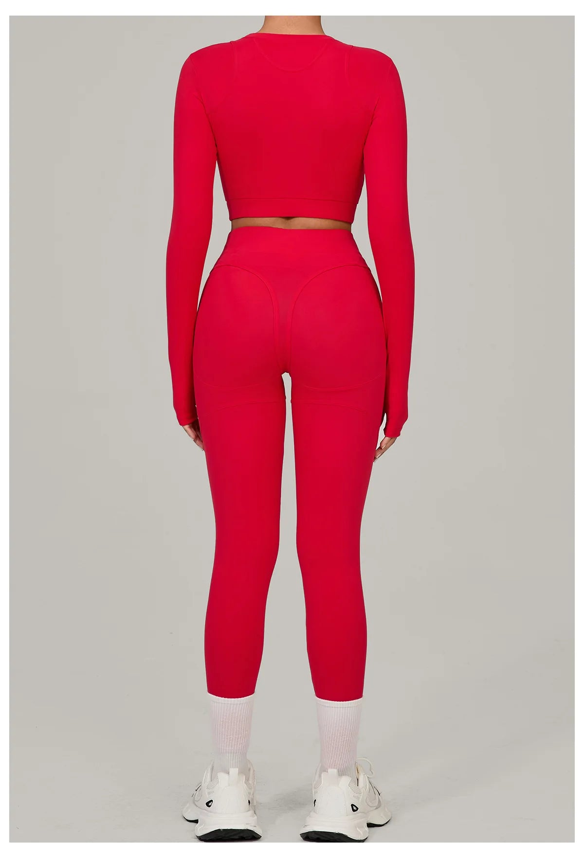 SWELTERING Yoga Suit Women Tracksuit 2PCS Sports Set Fitness Set Quick-Drying Gym Set Running Workout Long Sleeve Yoga Clothing