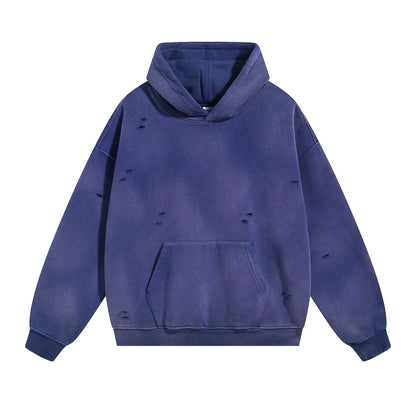 Custom LOGO autumn winter men's women's new white spray dyeing washing water 360G velvet cotton polyester sweatshirt sweatpants