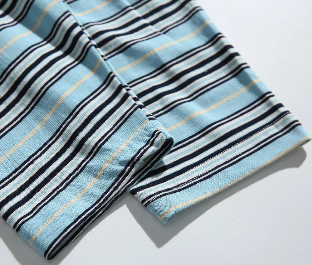 2026 New Japanese Retro Hoodie Trendy City Boys Loose Striped Long Sleeve T-shirt Men's and Women's Casual Sweater