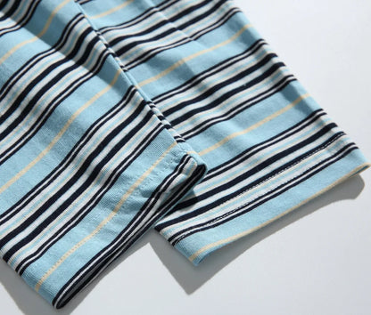 2026 New Japanese Retro Hoodie Trendy City Boys Loose Striped Long Sleeve T-shirt Men's and Women's Casual Sweater