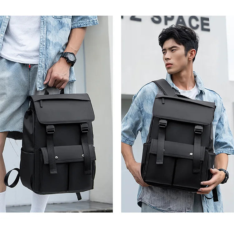 Multi-functional Fashion Men‘s Backpack For 15.6 inch Laptop Light Weight Bag Water-Repellent Material Large Capacity School Bag