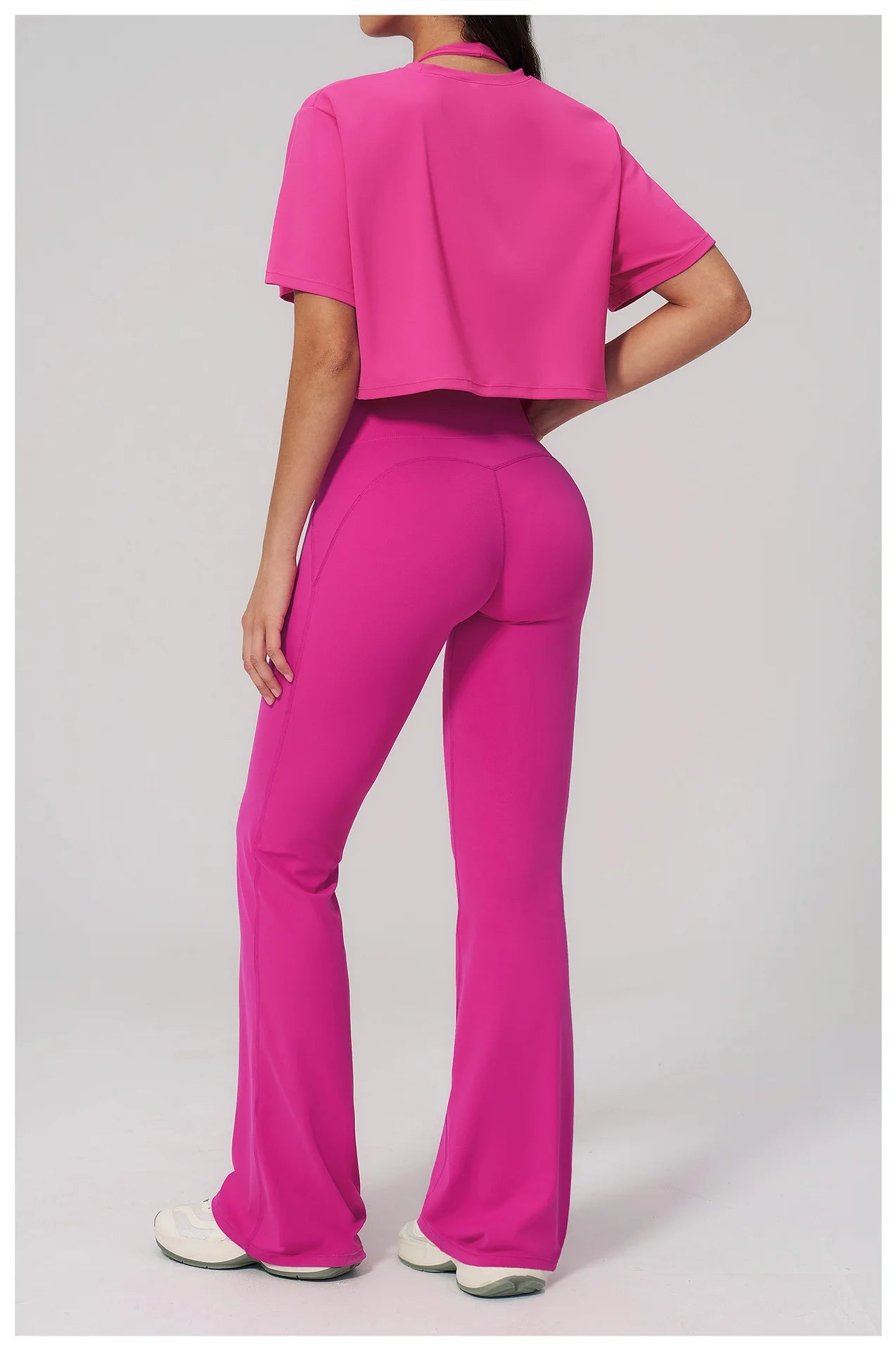 Custom LOGO women's yoga clothes, short sleeves, tight quick-drying trousers, fitness clothes, high-intensity sports suits