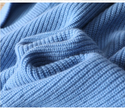 2025 Autumn/Winter Men's Vest 100% Merino Wool Knit Hooded Cardigan Casual Loose Sleeveless Solid Color Men's Cashmere Sweater
