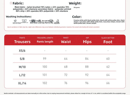 Custom LOGO women's sports trousers retro splicing polka dots folded waist fitness hip lift abdomen yoga trousers