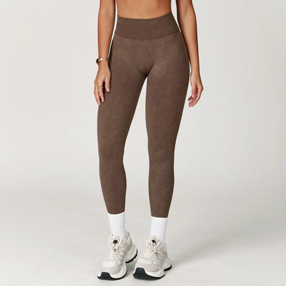 Custom LOGO Women's Seamless Sandblasting Yoga Pants High Waist Hip Lift Tight Running Sports Fitness Yoga Pants