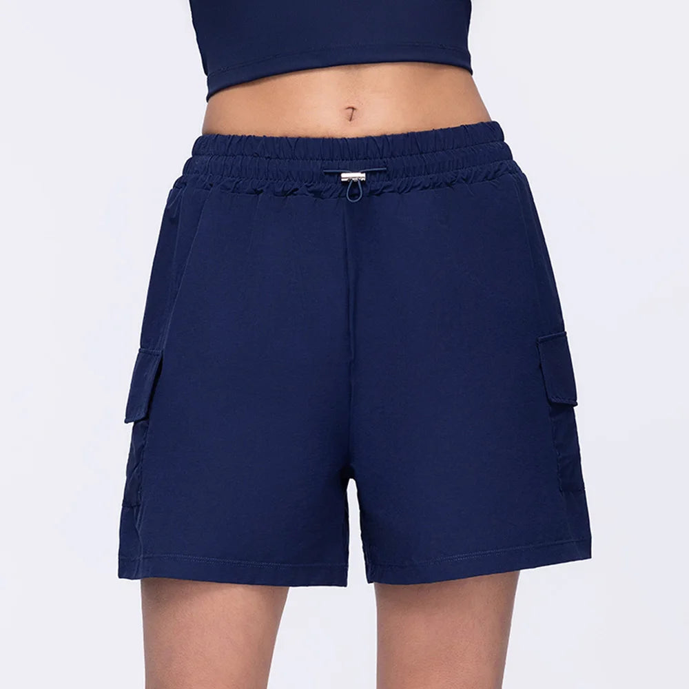 Women Shorts Pocket Sports Shorts For Women Cycling Jogging Fitness High Waist Push Up Gym Workout Shorts Women Yoga Clothing