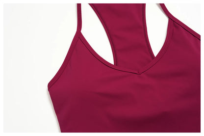 Women Fitness Sports Bra Top Shockproof Gym Workout Vest Quick Drying Pilates Yoga Tank Top Female Running Push Up Underwear