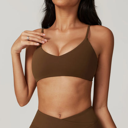 Custom LOGO women's environmentally friendly regeneration quick-drying tight back yoga bra running sports underwear fitness vest