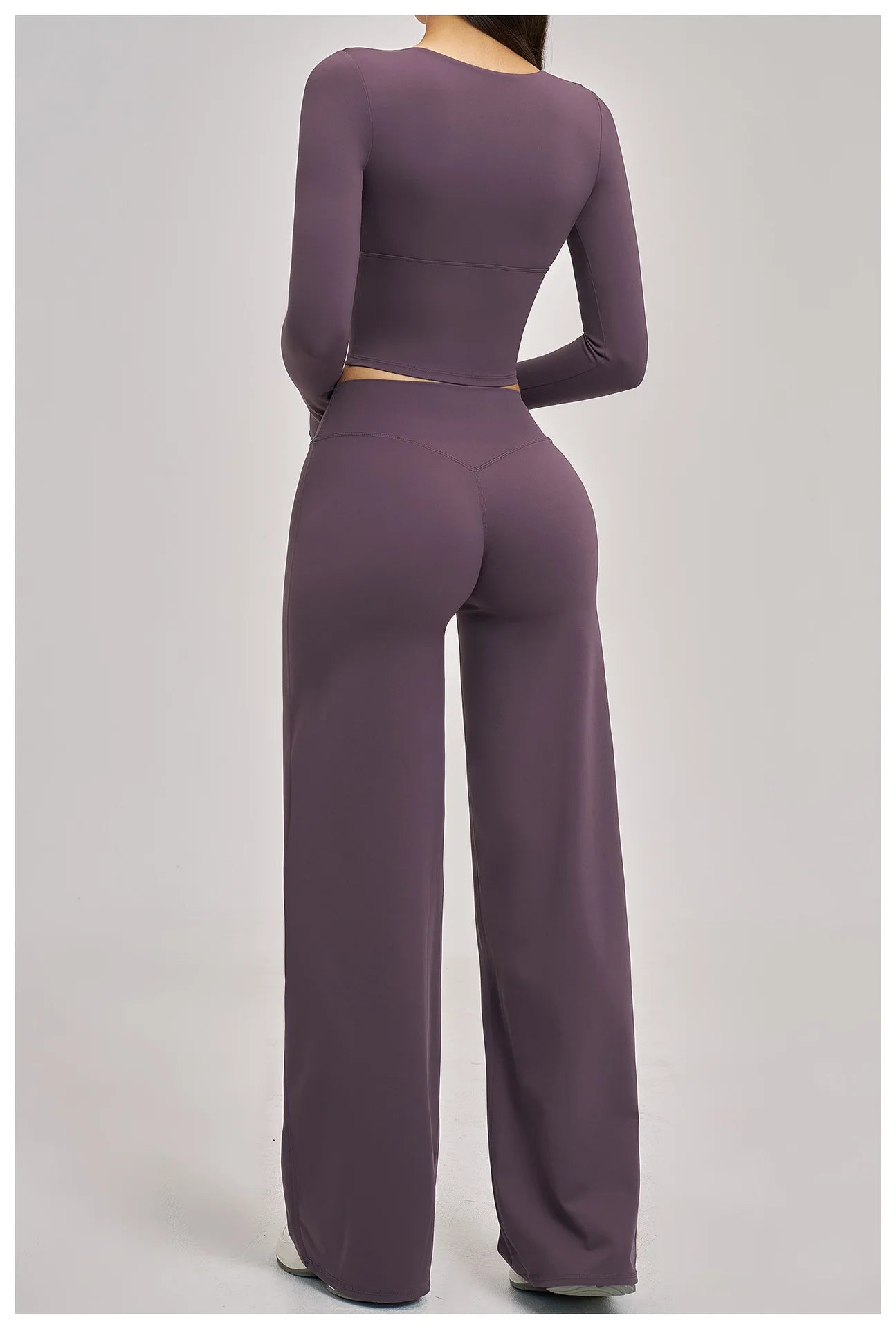 2PCS Yoga Set Women Tracksuits Workout Outfits Sportswear Gym Clothing Female Fitness Long Sleeve High Waist Leggings Yoga Suit