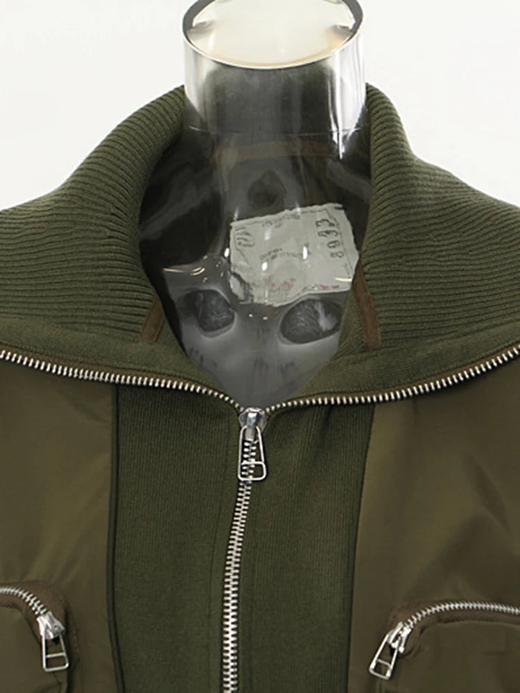 DEAT Fashion Women's Jackets Big Lapel Long Sleves Waist Retraction Zipper 3D Pockets Decoration Coats Spring 2025 New 7AB1819