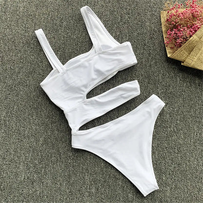 8 Colors New Sexy Irregular Tie Dye Women Swimwear One Piece Swimsuit Female High Cut Bather Bathing Suit Swim Lady V1683