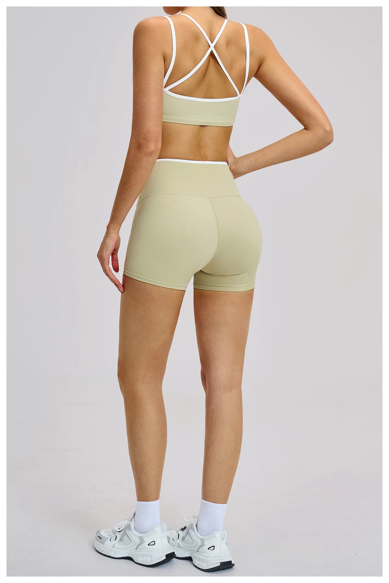 2PCS Workout Clothes Wide Leg Pant Yoga Suits Solid Color Bra Sports Set Gym Tracksuits Female Quick Dry Fitness Suit Sports Set