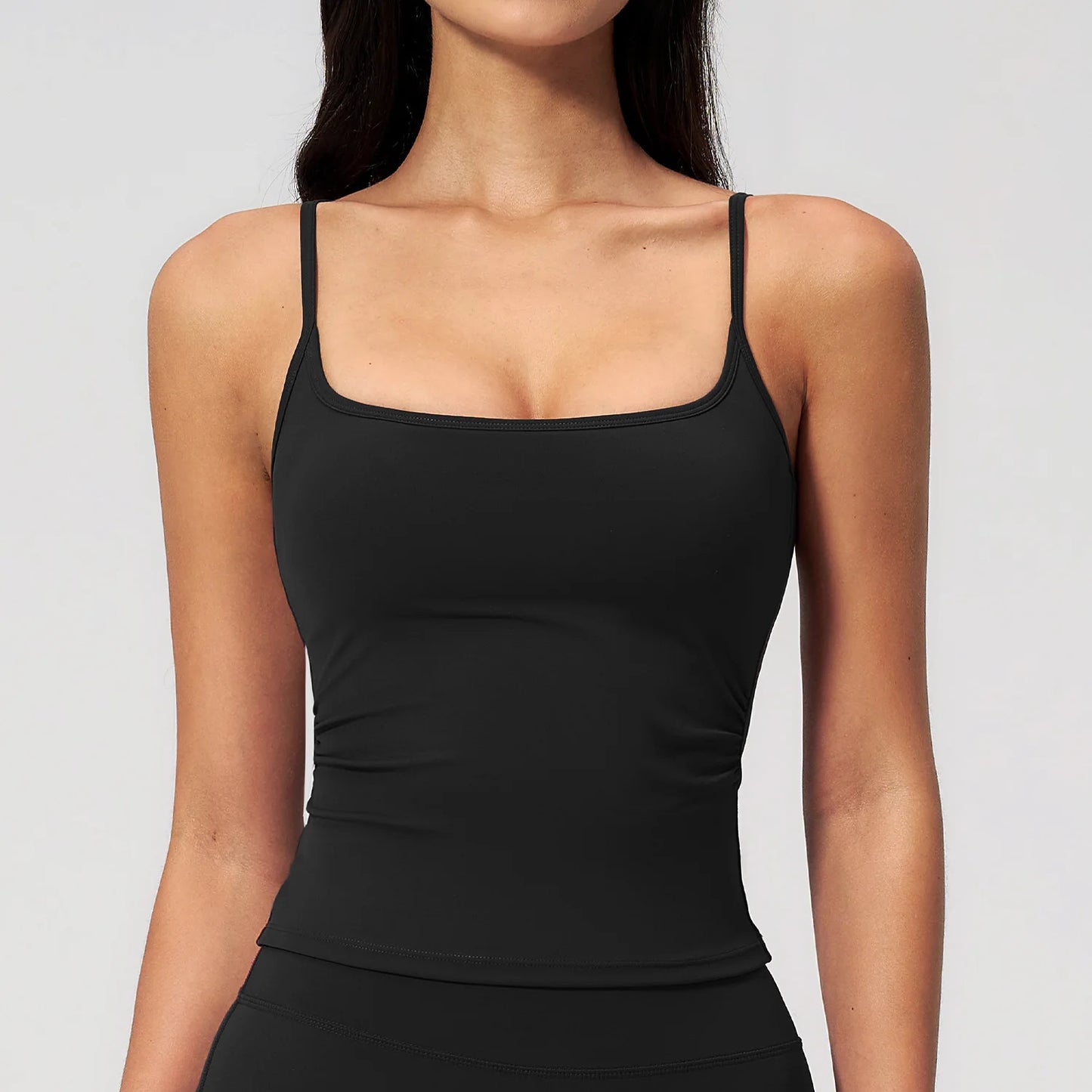 Hearuisavy Women Shockproof Sexy Yoga Tank Top Running Gym Vest Removable Breast Pads Fitness Quick Dry Sports Sleeveless Top