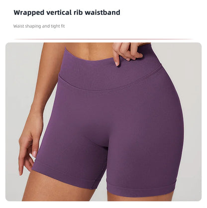 TRY TO BN Seamless Two Pieces Women's Tracksuit Yoga Shorts Set One-shoulder Hollow Backless Fitness Running Workout Gym Clothes