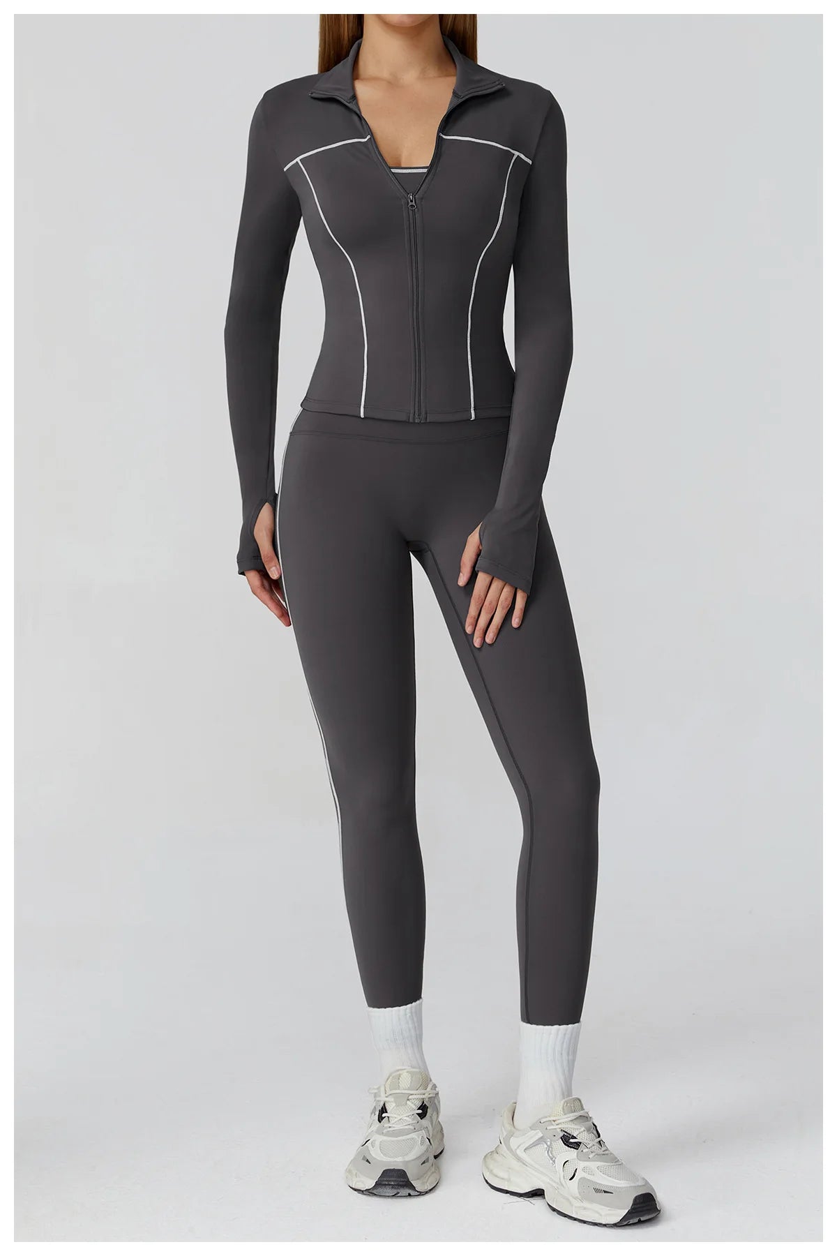 2/3PCS Yoga Suit Gym Fitness Set Women's Sports Running Workout Set Long Sleeve Sports Bra Female Athletic Wear Yoga Clothing