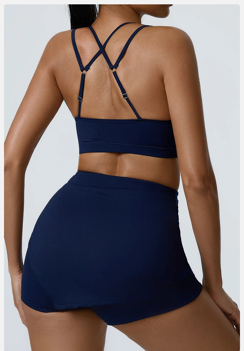 Yoga  Fitness Madam Bras Sexy Back Sports  Breathable Anti Shock Tank Top Fitness Sexy Breathable Underwear For Madam Yoga Gym