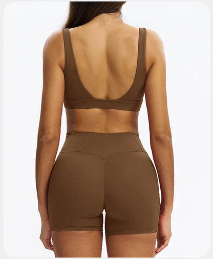 SWELTERING 2PCS Yoga Set Fitness Gym Tracksuit Sportswear Women Workout Outfits High Waist Leggings Sports Bra Athletic Wear